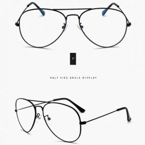 Databrille (Pilotbrille svart ramme)