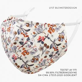 Lyst munnbind med blomster