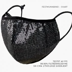 Eksklusivt munnbind til fest (svart)