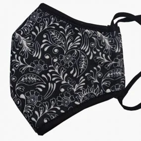 Svart Paysley Designmunnbind