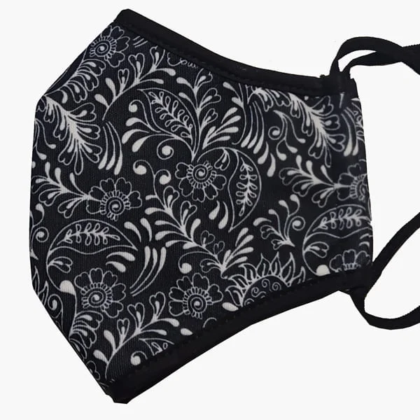 Svart Paysley Designmunnbind